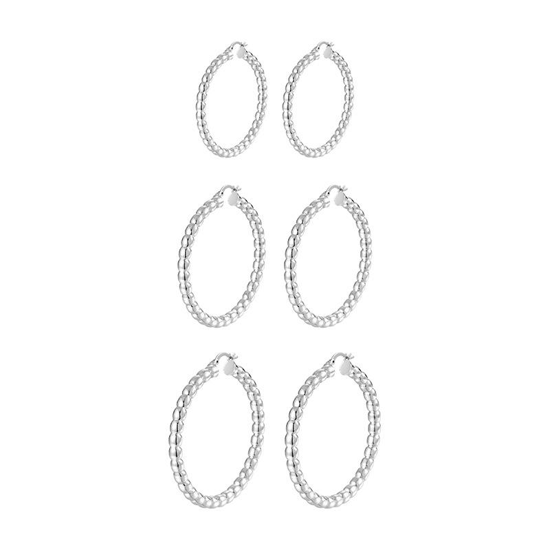 Chic European Beaded Hoop Earrings: Gold & Silver, Elegant Versatile Statement Ear Cuffs for Women
