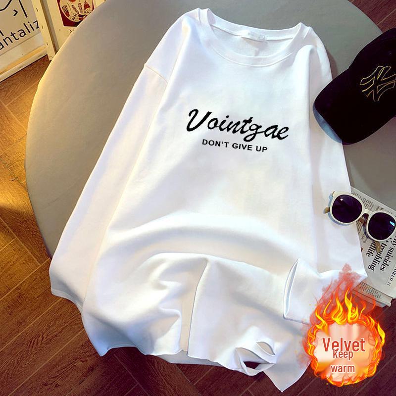 

Women s Korean Style Loose Long Sleeve Cotton T-Shirt, Spring/Autumn 2024 Mid-Length Base Layer. 3XL [Recommended Weight: 135-150 lbs]