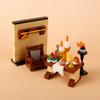 MOC Notice Board Building Blocks Bee Farm Fountain Bonfire Stove Medieval Town Street View Water Wall Bridge Road Sign Brick Toy