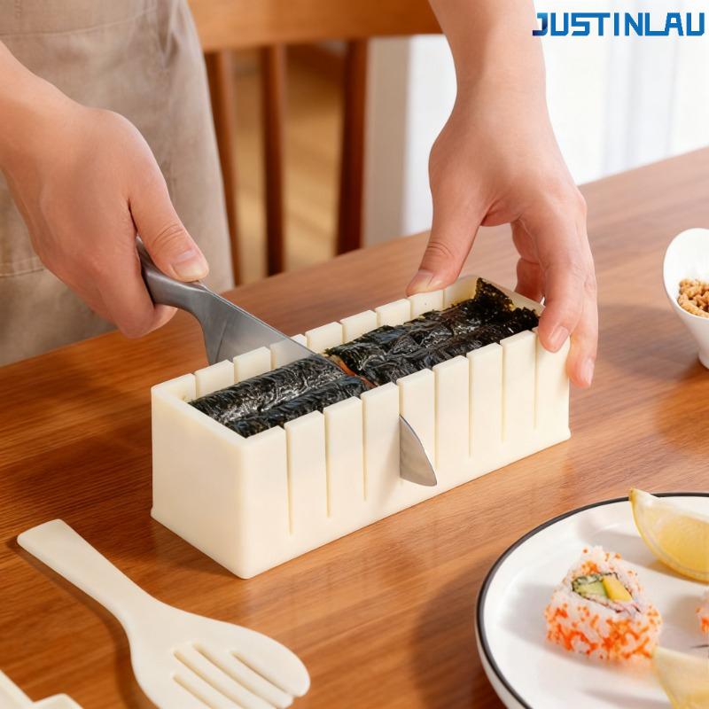 DIY Round Sushi Mold Love Sushi Maker Square Sushi Cutting Rice Ball Tool Set Rice Ball Mold