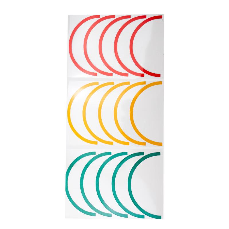 Pressure Gauge Pointer Identification Stickers (Red, Yellow, Green)