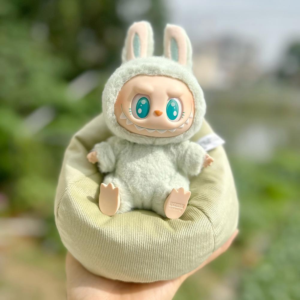 

Для 17см куклы Bjd Labubu Мини-диван Украшение комнаты Кукольный диван Автомобильный Мини-диван Кровать Второе поколение Серия Сидячая вечеринка зелёный