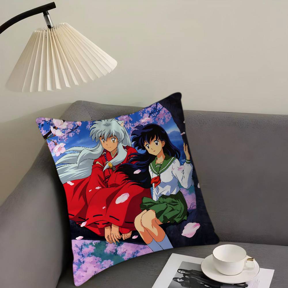 InuY-Yasha Cartoon Animation Cushion Cover Pillowcase Upholstery Sofa Throw Pillow Home Decor Pillowcas