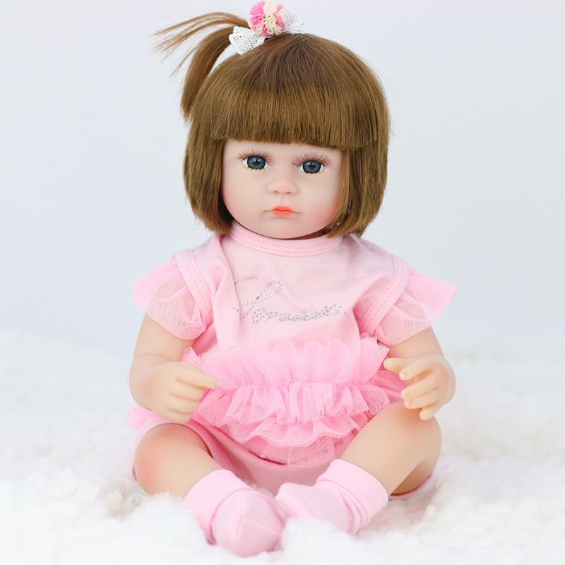Vivid 42cm Newborn Reborn Baby Doll With Realistic Features And Soft Silicone Body