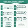 4 In 1 Galvanized Raised Garden Bed 6x2x1ft 2Packs Modular Planter Box Outdoor Metal Raised Bed Kit with Bracing Rods for Garde