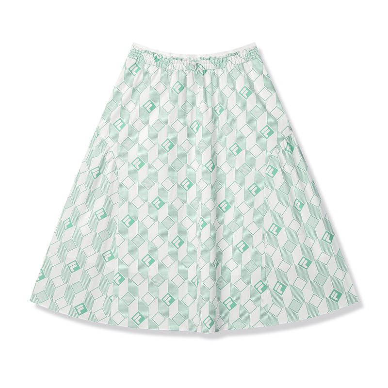 

New FILA Casual Long Skirts Women s Bright White F11W528304F-WT 170/70A/L