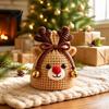 Crochet Enthusiast Supplies Christmas Pouch Kit, DIY Santa Snowman Pouch, Cute Penguin Elk Bear New Year Crafting Project Designs, Storage Bag