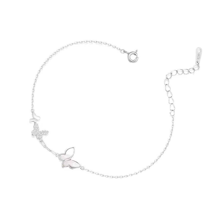 Elegant Dancing Zircon Butterfly Bracelet - Light Luxury Women's Hand Jewelry
