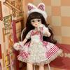 Long Hair 30cm Bjd Doll with Clothes Attractive Eyes Princess Makeup Ball Joint Doll  Birthday Gift