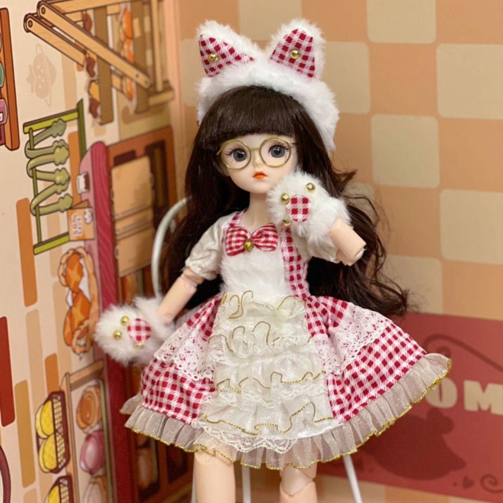 Attractive Eyes Princess Dress Up Dolls 1/6 SD Princess Makeup Ball Joint Doll  Girl Gift