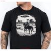 Westlicher Cowboy UFO T-Shirt Alien 90er Meme Lustig vintage Gewaschen Streetwear Grafik Lässig Dehnbar homme Designer Kleidung