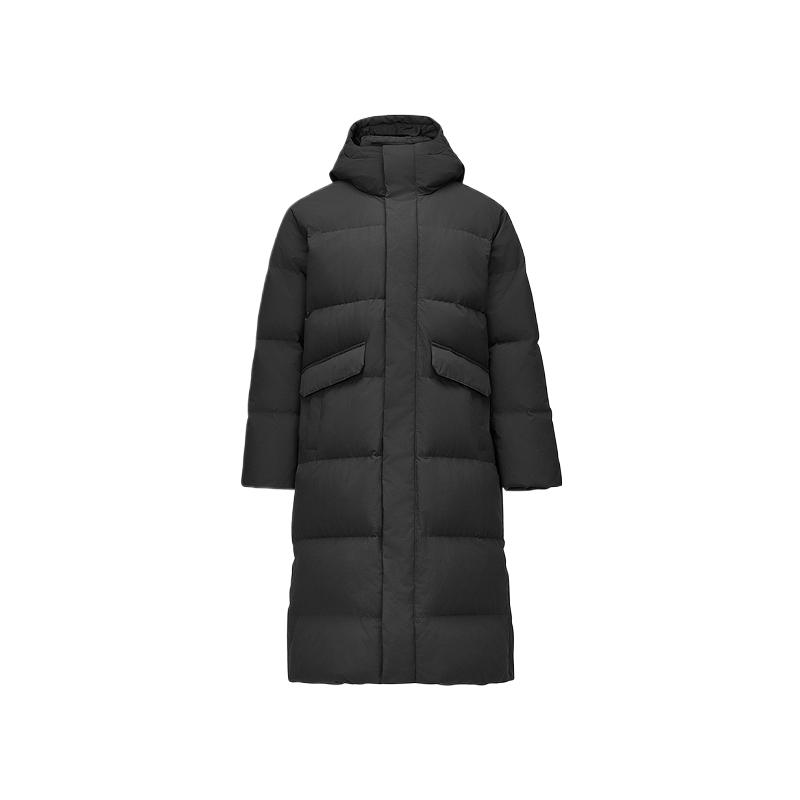 Skechers Warm Comfortable Casual Loose Long Down Jacket Unisex Outerwear Carbon-Black L424U052-0018 XXL