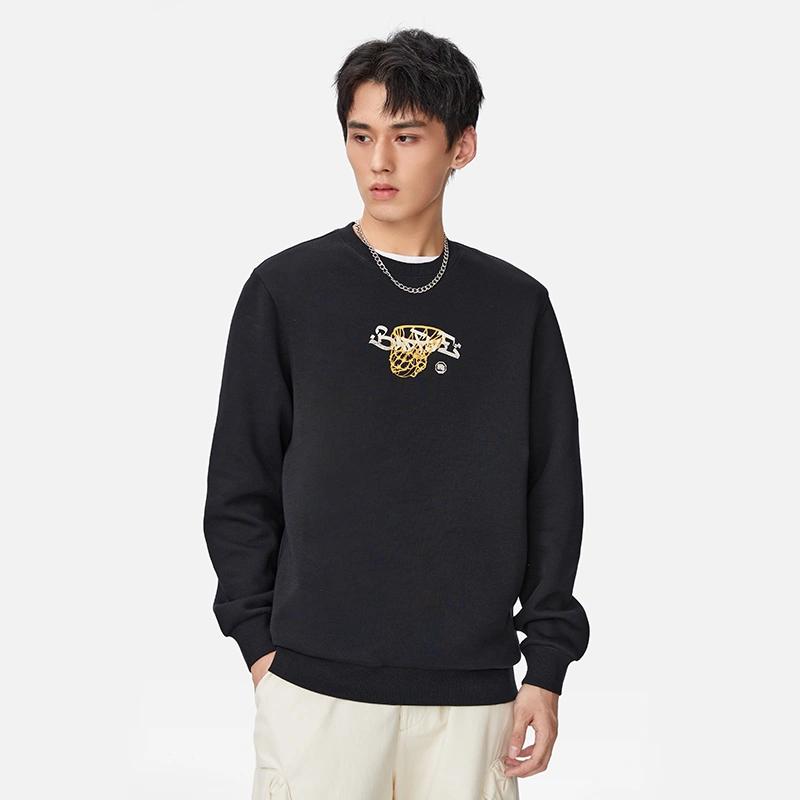 Li Ning Sweatshirts Men's Black Crew Neck Moderate Other AWDSB99-4