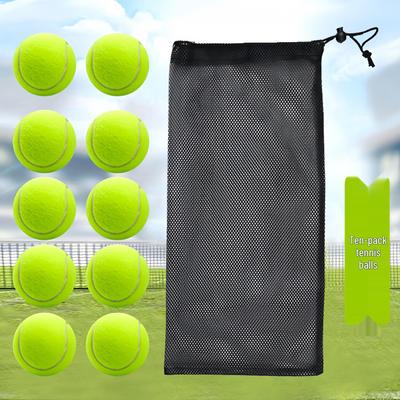 Weinisun 10pcs High-Elasticity Durable Tennis Balls for Training & Fitness