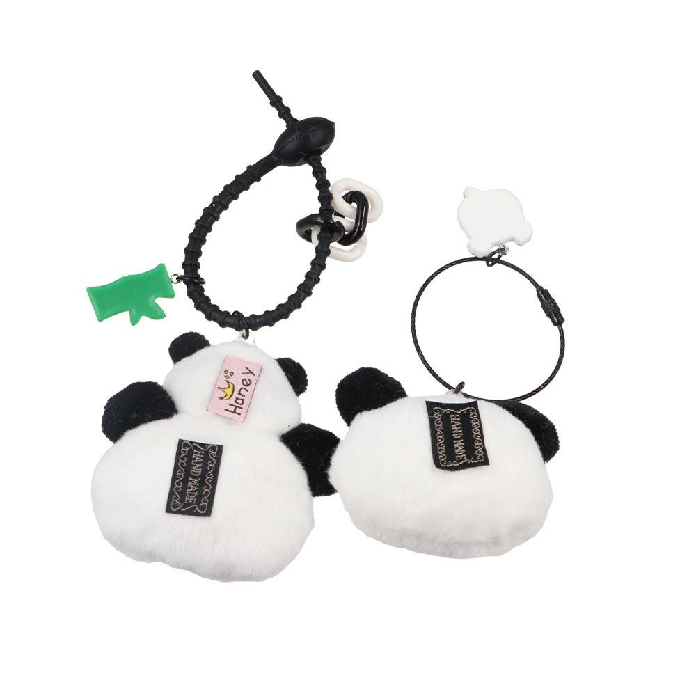 Cartoon Bamboo Tube Panda Keychain Cute Panda Keychain Kawaii Animal Pendant  Hanging Accessory