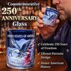 300ML US 250th Anniversary Whiskey Bottle Heritage Glass Set Independence Day 500ML Thermal Sensitive Mug Eagle Flag Print Coffe