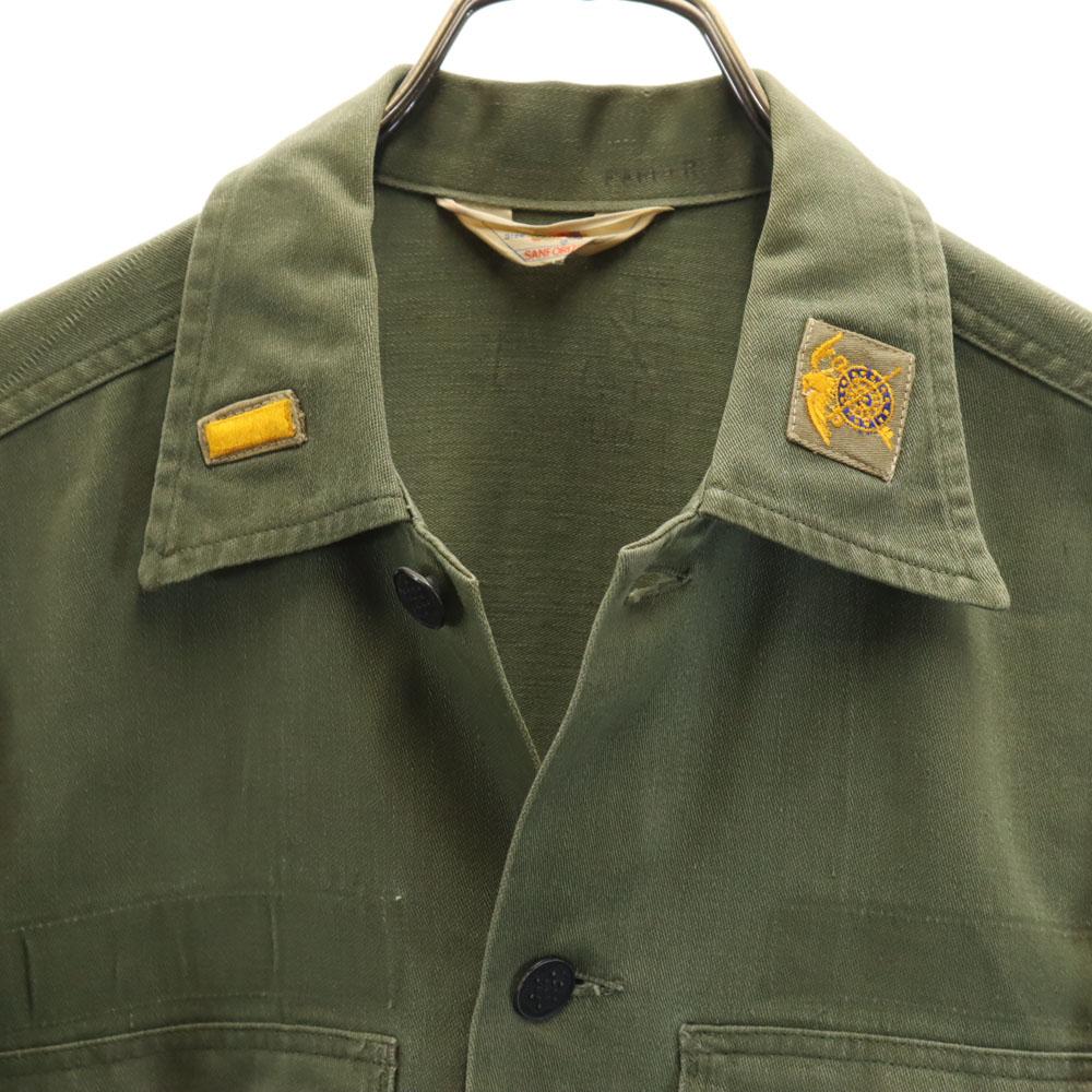 FRUIT OF THE LOOM 60s Vintage 13 Button Long sleeve Military shirt M Men's Used