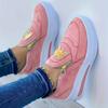 Big Size Sports Single Shoes Muffin Flat Bottom Side Zipper Color Casual Sneakers