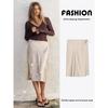 Za2025 Summer New Women Clothes Silk Satin Texture High Waist Elegant Sarong Skirt Skirt 5427417 814