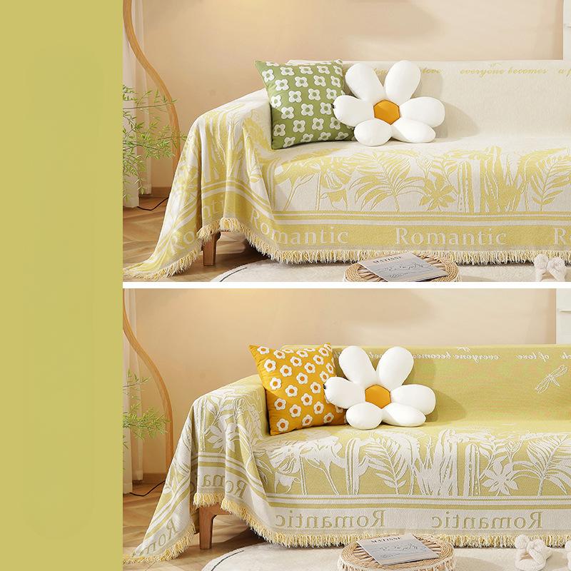 Modern Minimalist Rural Plant Sofa Towel Chenille Sofa Cover Four Seasons Universal All-Inclusive Full Covered Sofa