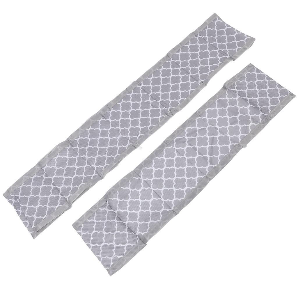 2pcs Breathable Mesh Baby Bed Bumper Soft Mesh Crib Liner Anti Fall Cot Protector for Baby Plum