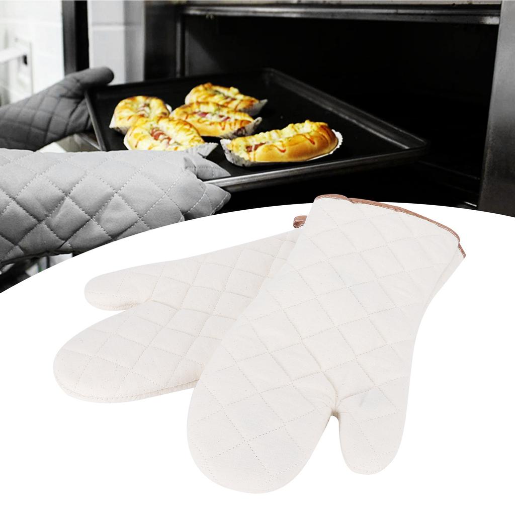 1Pair Heat Resistant Gloves Microwave Oven Mitts Cooking Tools for Home Restaurant