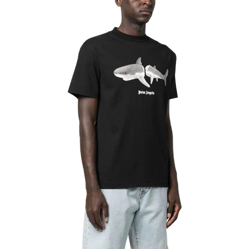 Palm Angels Shark Organic-cotton T-shirt PMAA001C99JER0121001