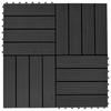 Day and Night - Day and Night WPC Porch Tiles 30x30 Cm 1 M² Black 11 Units