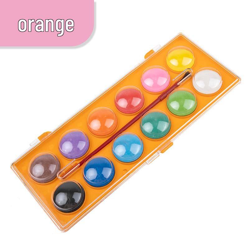 16-Color Portable Eco-Friendly Transparent Watercolor Set Color Box
