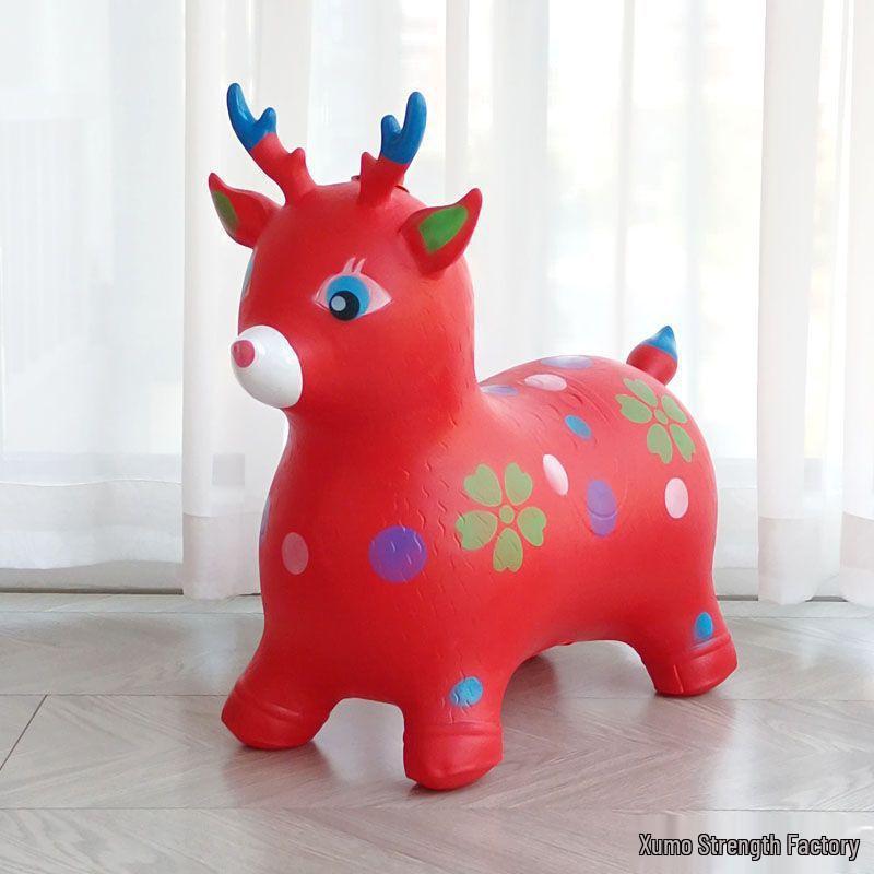 Extra Large Inflatable Bouncy Horse with Music - Thickened Leather Ride-On Pony for Children