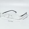 3pcs Rimless Reading Glasses for Men and Women - Blue Light Blocking, High-Definition,  Rectangular Frame