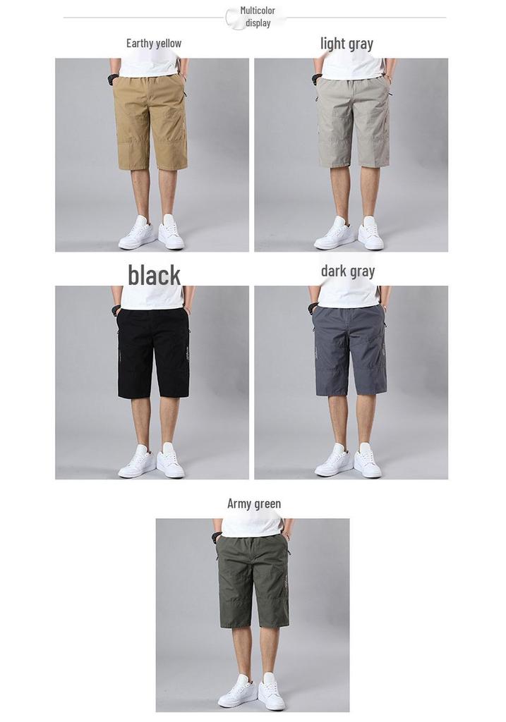 Pantaloncini in Cotone Taglie Forti da Uomo - Traspiranti, Casual da Lavoro