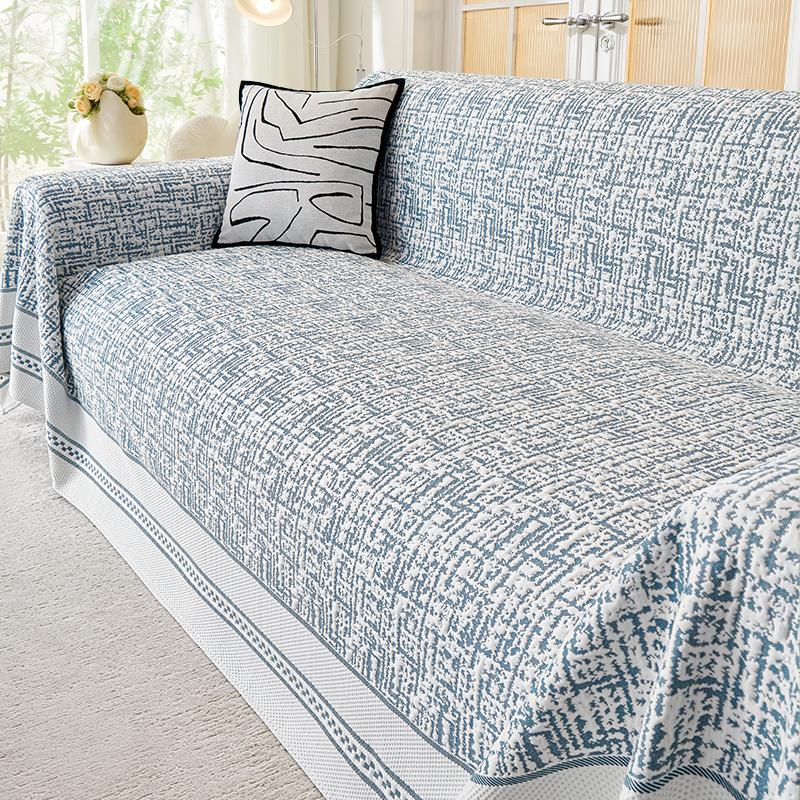 Summer Cooling Ice Silk Sofa Towel for Living Room Multifunction Sofa Blanket Protector Cover Universal All Inclusive Cushion