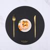 Round placemat table mat leather western food mat thermal insulation mat cloth Nordic household bowl coaster anti-scalding leather placemat