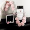 Cute Ins Plush Bracelet Girls Flip Phone Case for Samsung Zflip6 Folding Screen Findn2flip