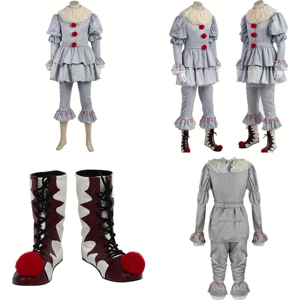 Stephen Kings Es Gruseliger Clown Joker Pennywise Cosplay Kostüm Halloween Outfits Perfekte Nähte Und Exquisite Verarbeitung