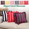 1PC Striped Velvet Pillowcase Soft Cozy Cushion Cases Bedding Pillow Cover Couch Bedroom Living Room Home Decor 18X18Inch