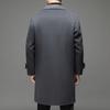 Autumn and Winter Long Men's Loose Version Double-breasted Double-sided Wool Coat for Young and Middle-aged People Thickened Windbreaker Coat