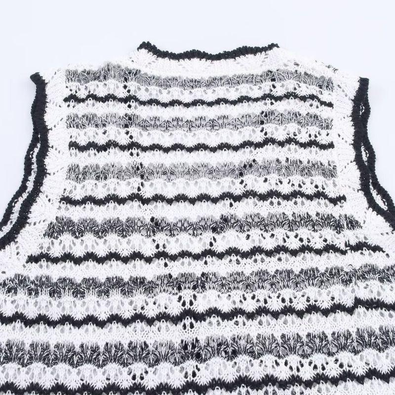 Kaslead New Women Clothes Western Style Fashion Simple Lace-up Knitted Sleeveless Top Skirt Set