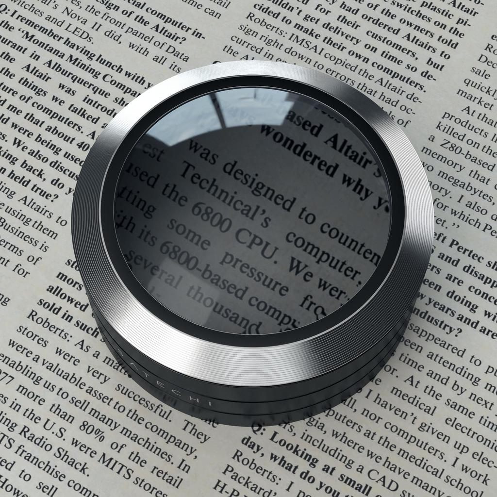 SATECHI ReadMate LED Desktop Magnifier with up to 5x Magnification Carrying Case Included - (Black)
