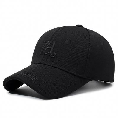 New Embroidered Hard Top Hat Men's and Women's Autumn Fashion Versatile Baseball Cap Trendy Letter Cap