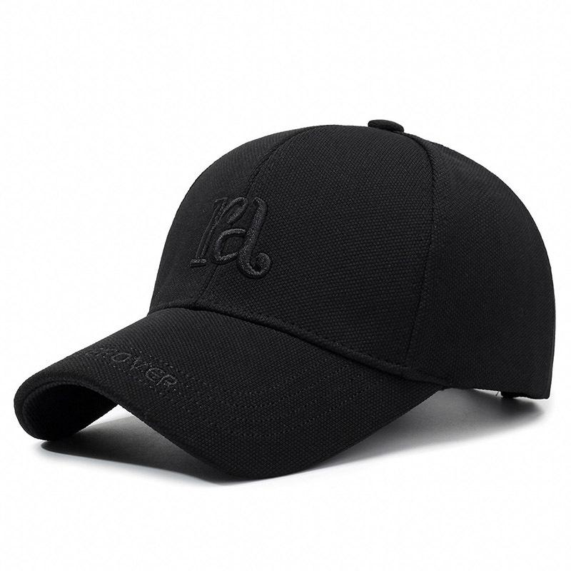 New embroidered hard top hat men's and women's autumn fashion versatile baseball cap trendy letter cap