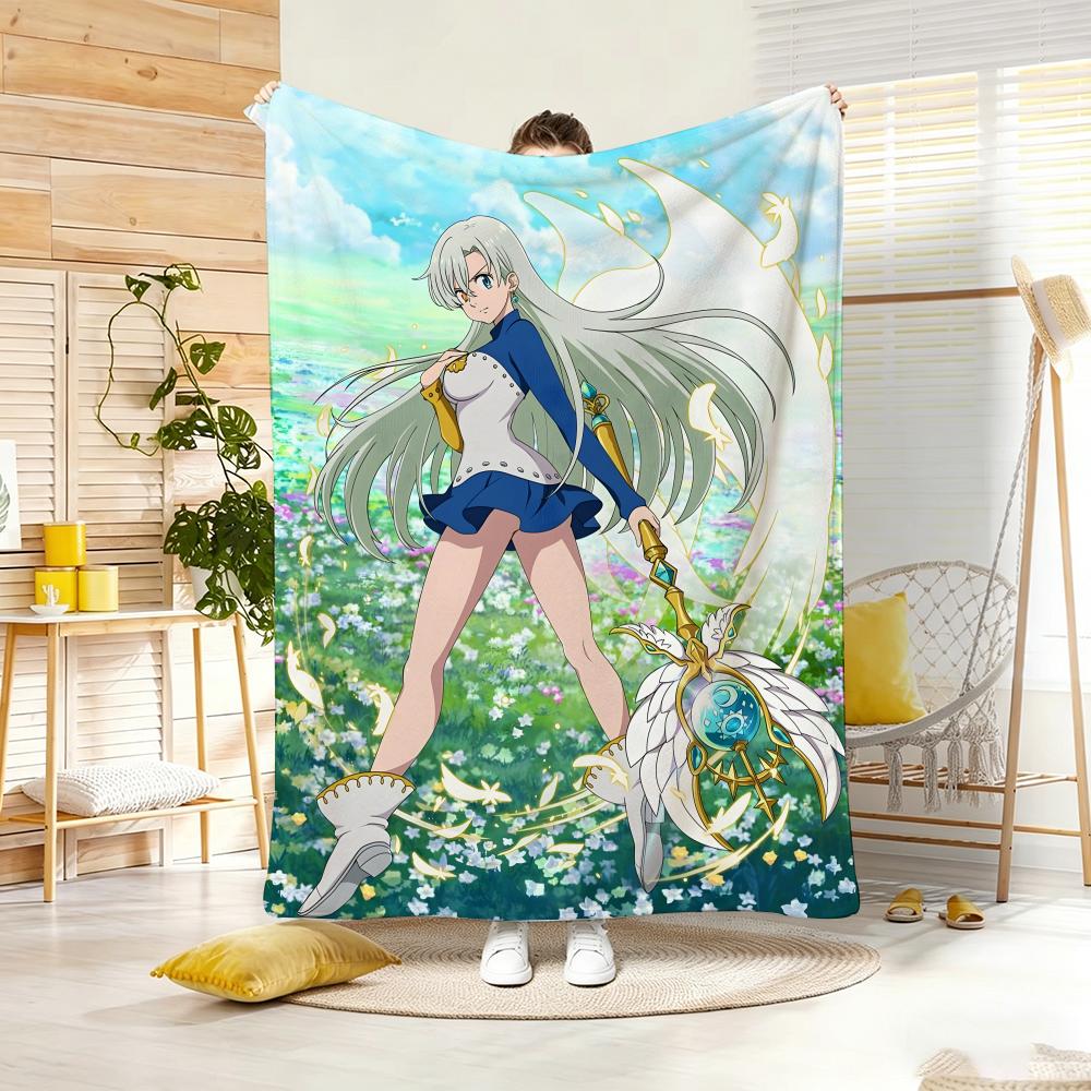 Magic Fantasy Anime TThe Seven Deadly Sins Throw Lightweight g Flannel Blanket Soft Skinfriendly for Summer Cooling