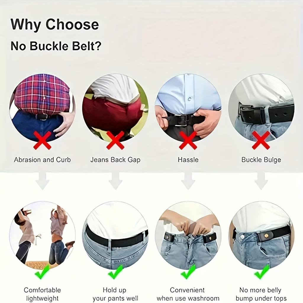 1 Pc No Trace Invisible Elastic Belt Casual Unisex Comfortable Waistband Jeans Pants Women Outdoor Decorative Stretch Belt