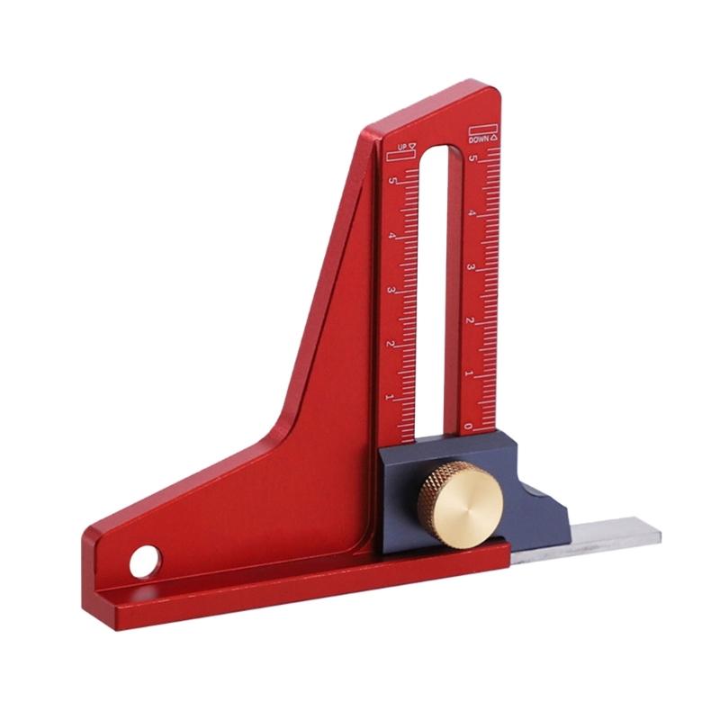 

Precisions Height Rule with Magnetic Base Woodworking Altimeter Versatile Aluminum Height Depth Gauge for Woodworker
