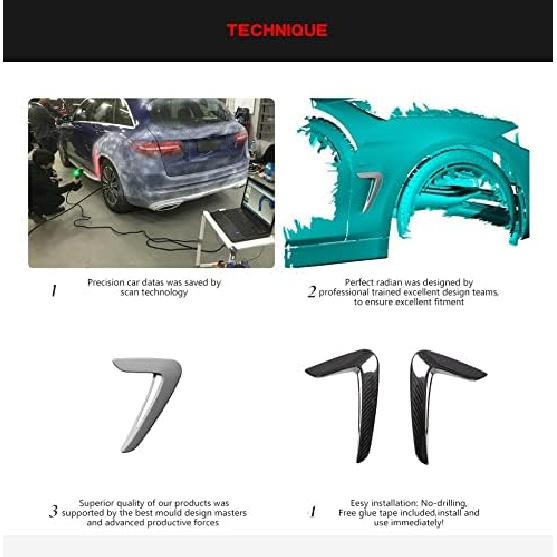 F32 Dry Carbon Fiber Side Fender Vent Fits for BMW 4 Series F32 F33 F36 418i 420i 428i 435i 440i Base &M Sport 2Door 4Door 2014-2019 Pure Air Intake