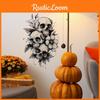 Halloween And Black White Skull And Flower Home Decoration Stickers Wall