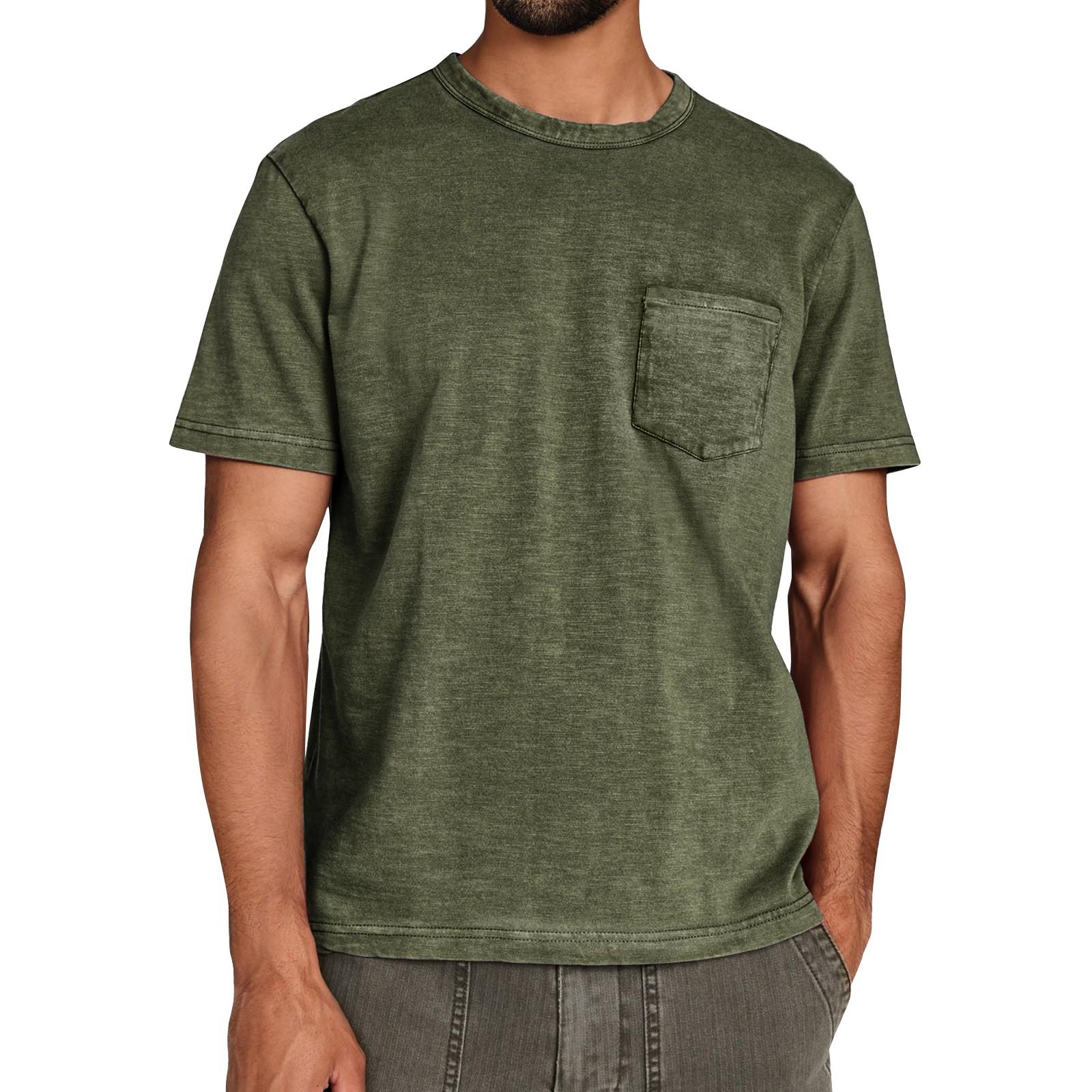 

Men s Summer Solid Color Round Neck Loose Short Sleeve Top Men s Casual Fashion Short Sleeve Tops M