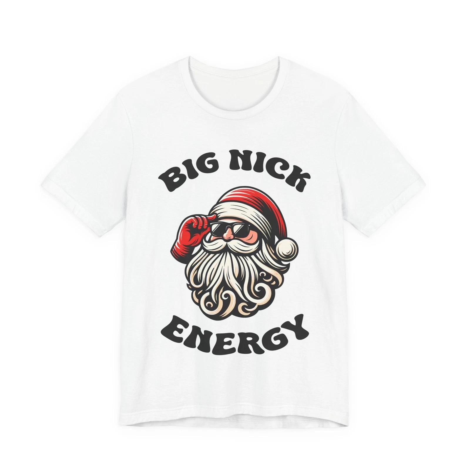 Big Nick Energy Santa Shirt | Vintage Santa Christmas Tee Funny Holiday XL