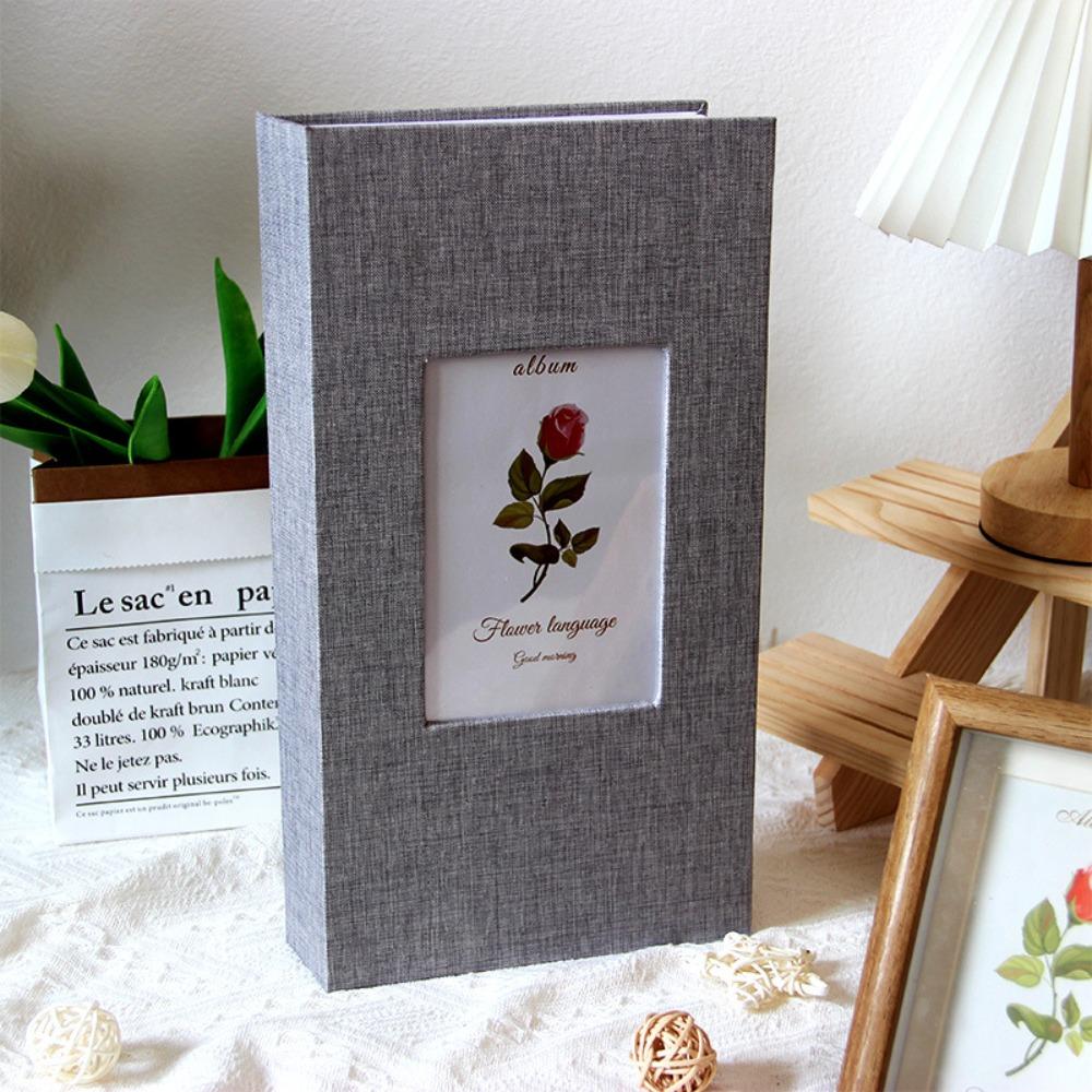 1Pcs Durable 300 Pockets Linen Photo Album Slip-in Interleaf Type 6 inch Photo Storage Book Picture Albums for 4x6cm 6inch Photo